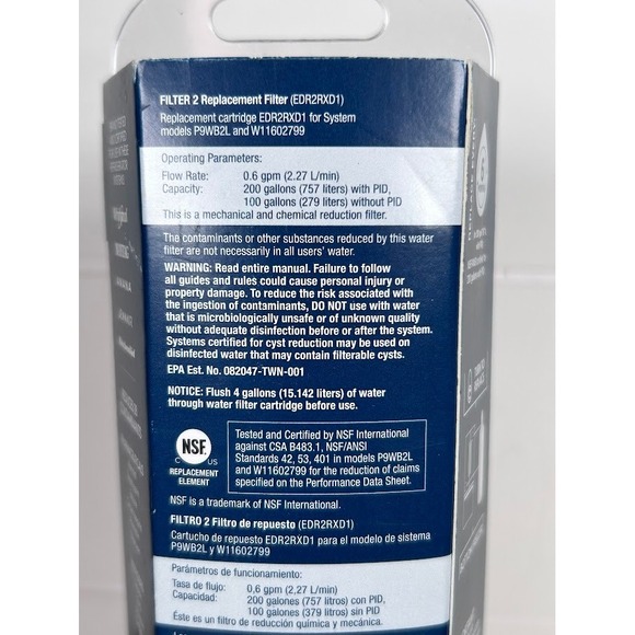 Everydrop‎ Refrigerator Ice & Water Filter 2 EDR2RXD1 - Picture 3 of 4